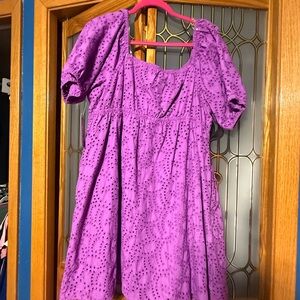 Purple Eyelet Dress